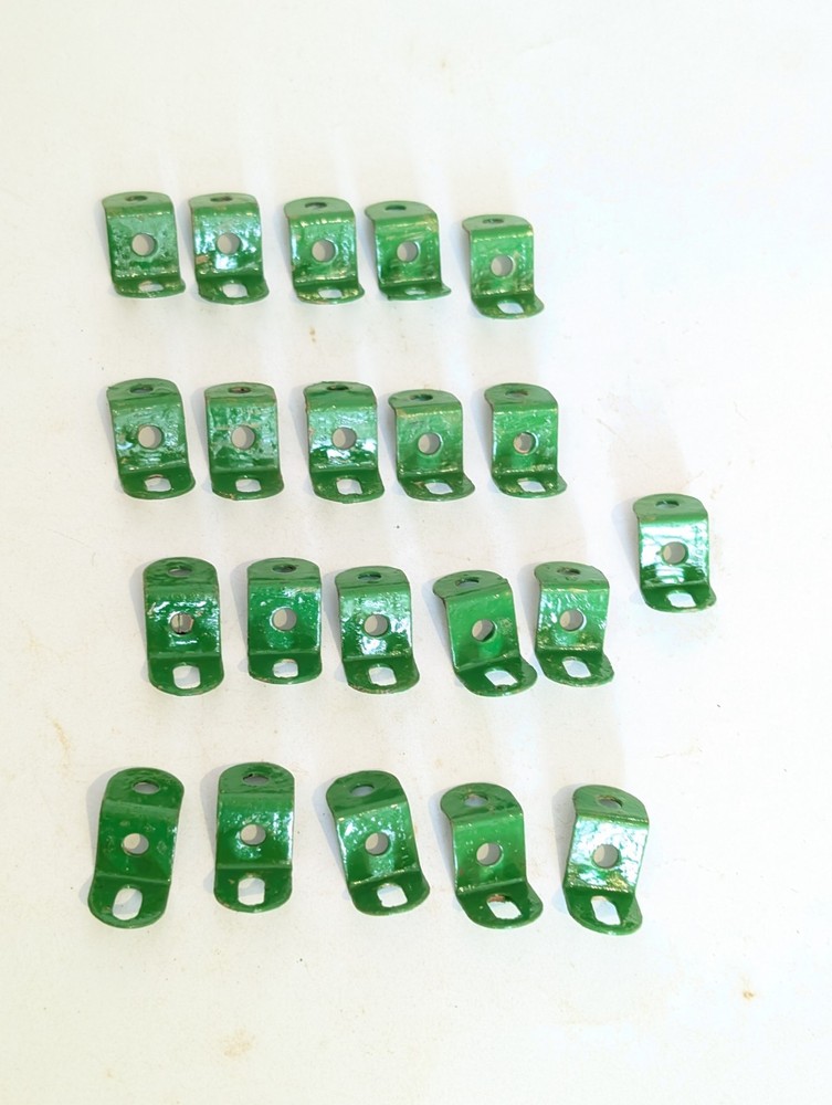 21 X Meccano Reverse Angle Bracket Part 125 Painted Green