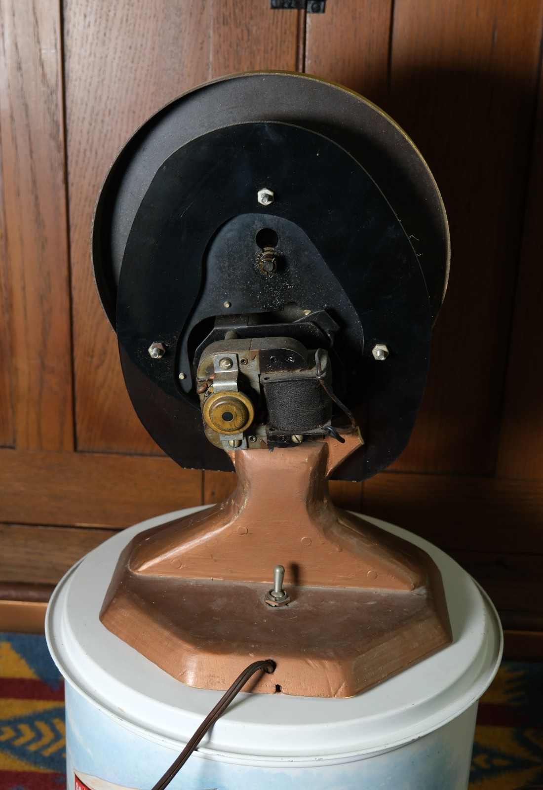 Vtg 1950's 1960's Motorized Hypnosis Vortex Wheel Hippy Drug Trip Folk Art AS-IS