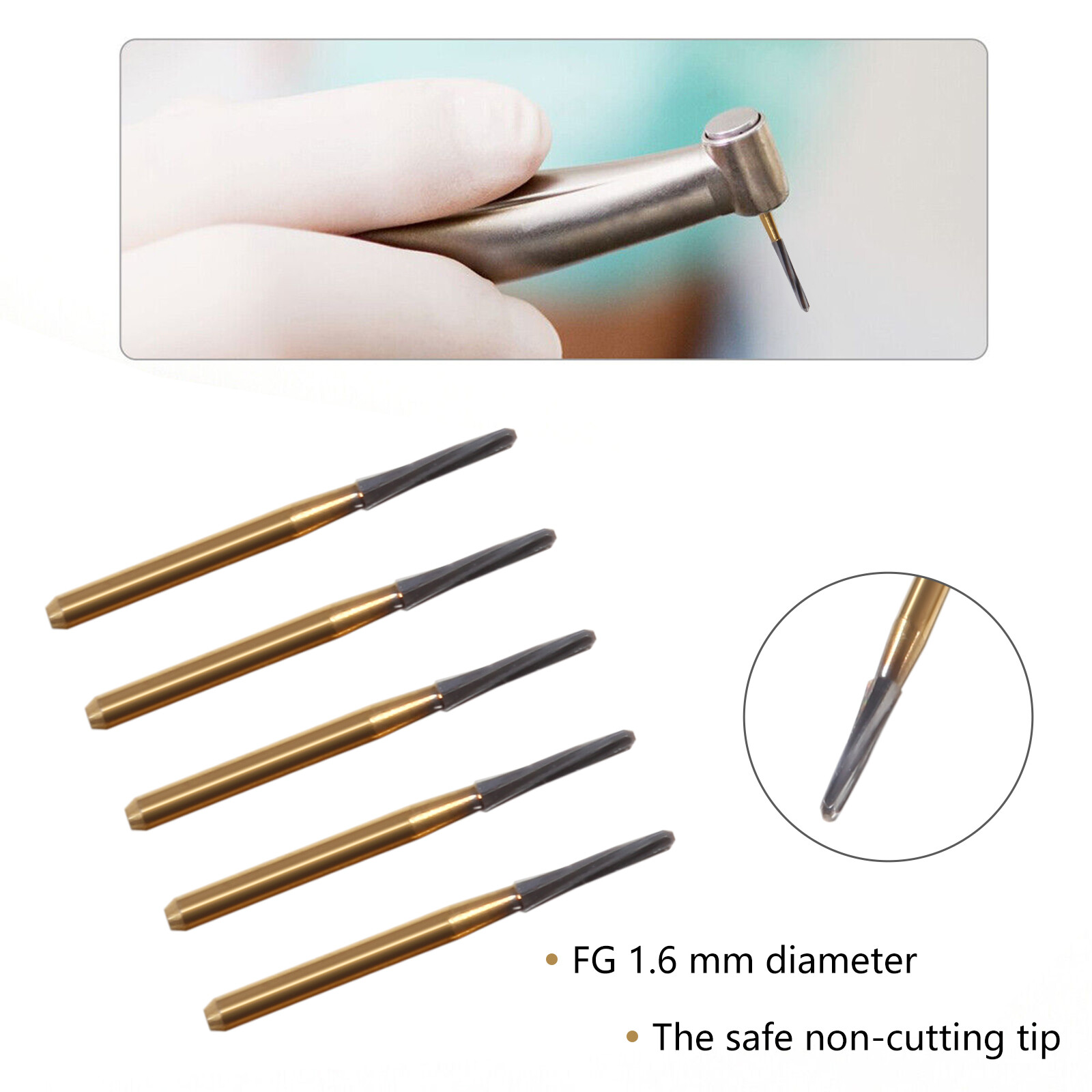 5-100 pcs Dental Carbide Bur Endo-Z Tungsten Steel Drills FG 21mm/23mm/25mm/28mm