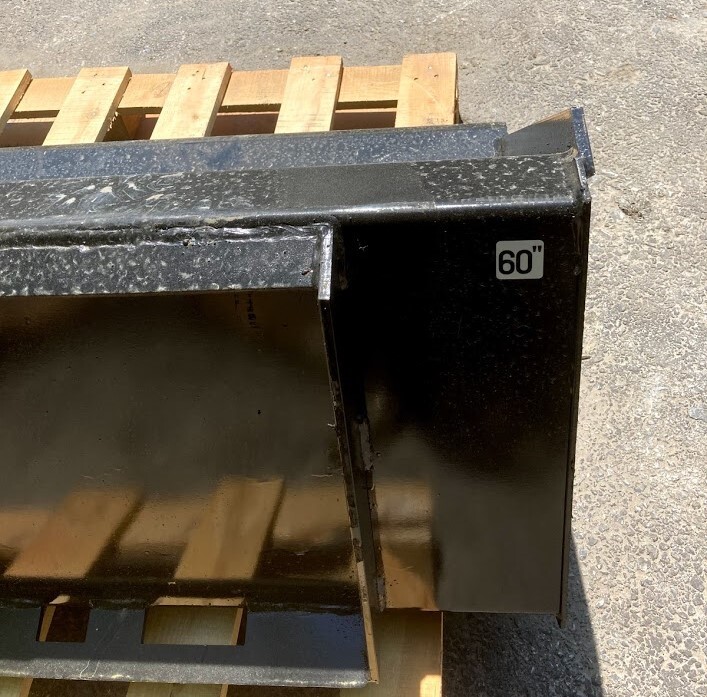 Economy 60" Skid Steer/Tractor 5' Bucket with Universal SSQA Mounting Plate