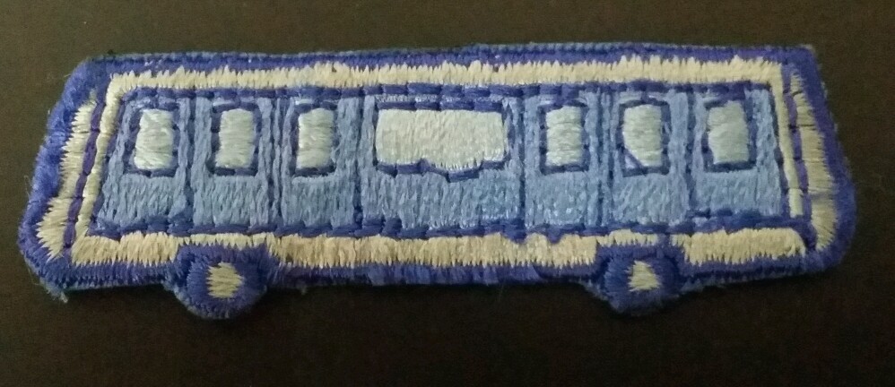 BLUE TRANSIT BUS Iron or Sew-On Patch