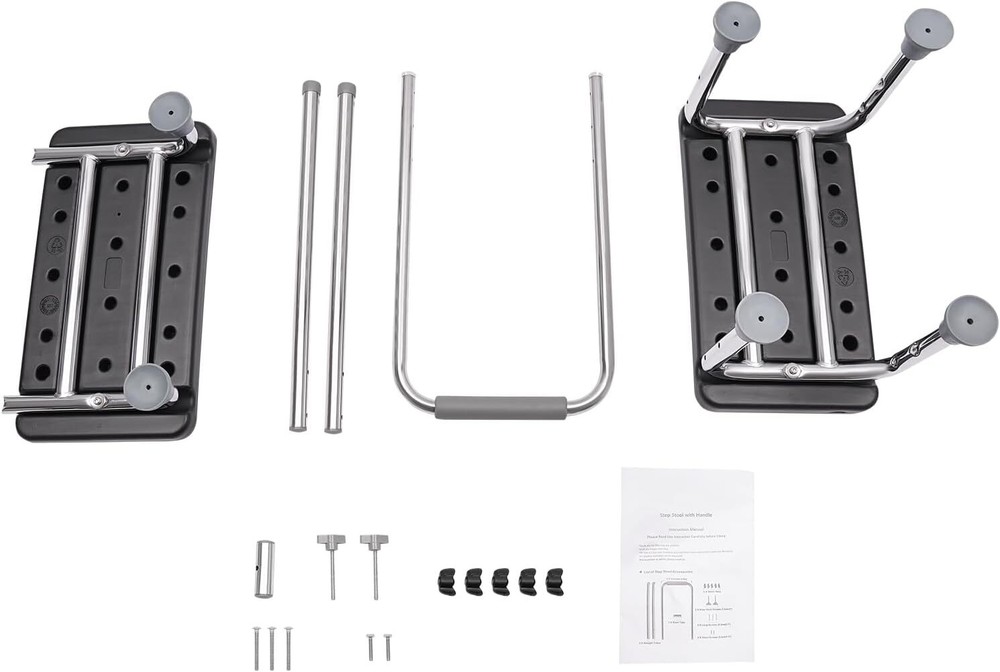 2 Step Stool with Handle for Elderly,Heavy Duty 2 Step Stool with Handrail