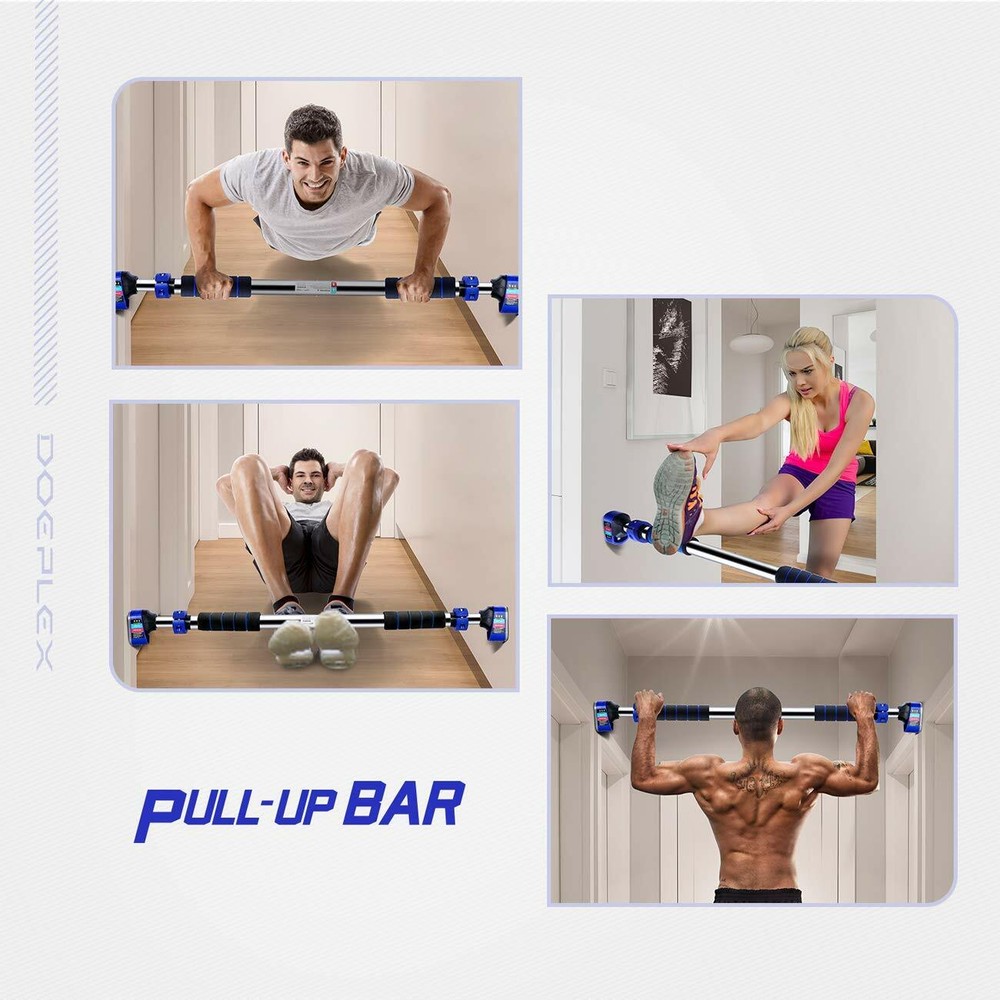 Doeplex Pull Up Bar Door Exercise Workout Bar with 27.6"-35.4'' Adjustable Width