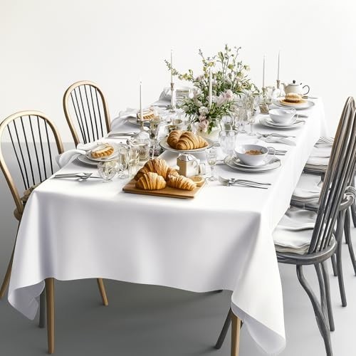 Rectangle Tablecloths 70x120 Inch, 2 Pack Polyester Covers for Parties & Wedding