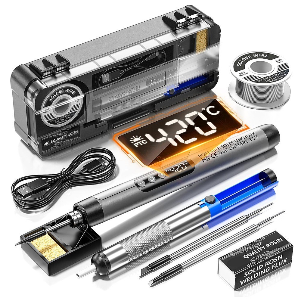 Cordless USB Digital Soldering Iron Adjustable Temperature Type-C Interface5758