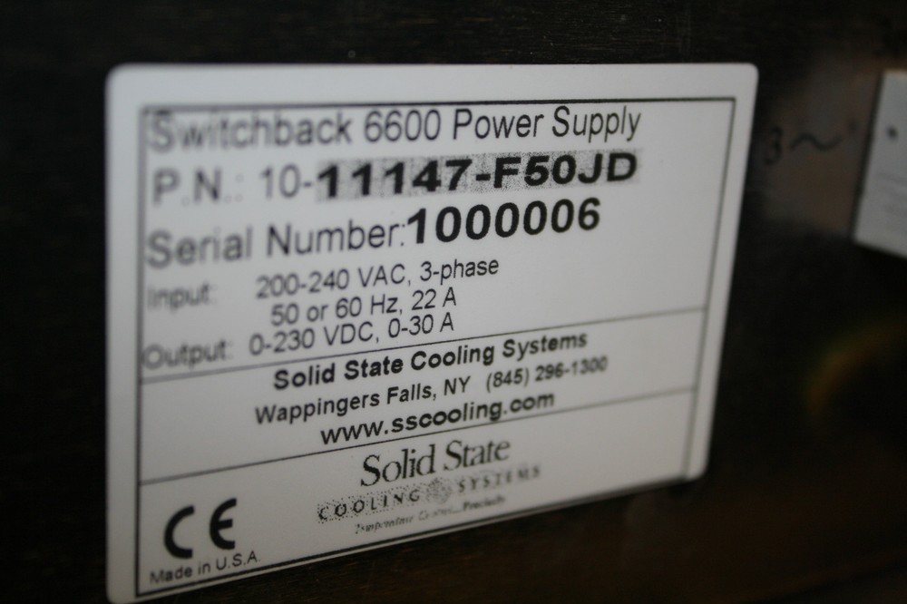 solid state cooling system switchback 6600 peltier power supply pps