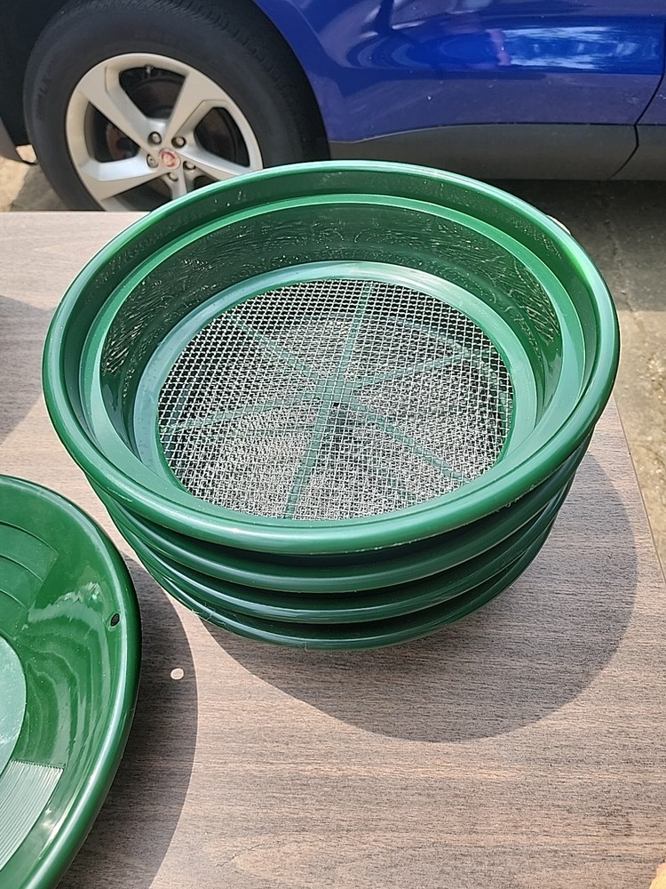 Gold Pan Panning Classifier Mesh Screen Sifter (5 FIVE) Piece Set!
