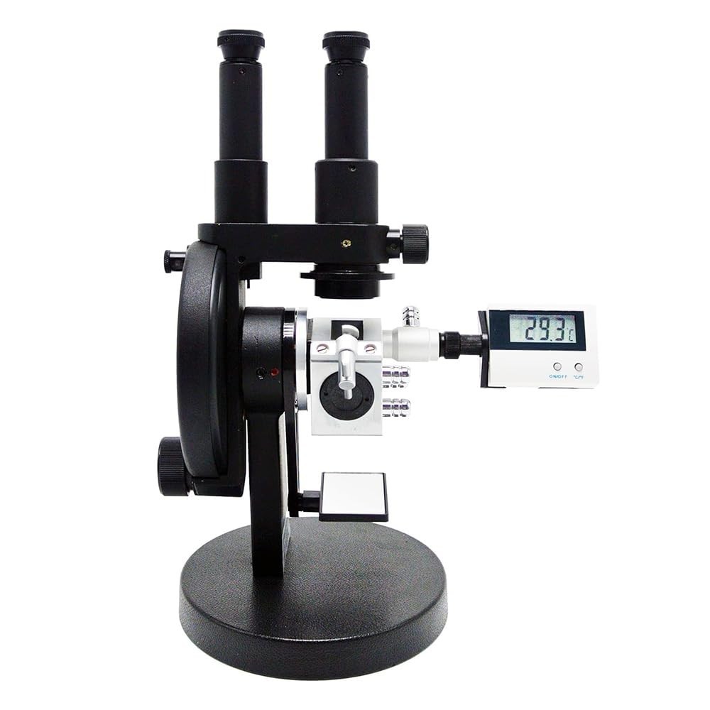 Binocular Abbe Refractometer with Digital Thermometer Accuracy ±0.0003nD