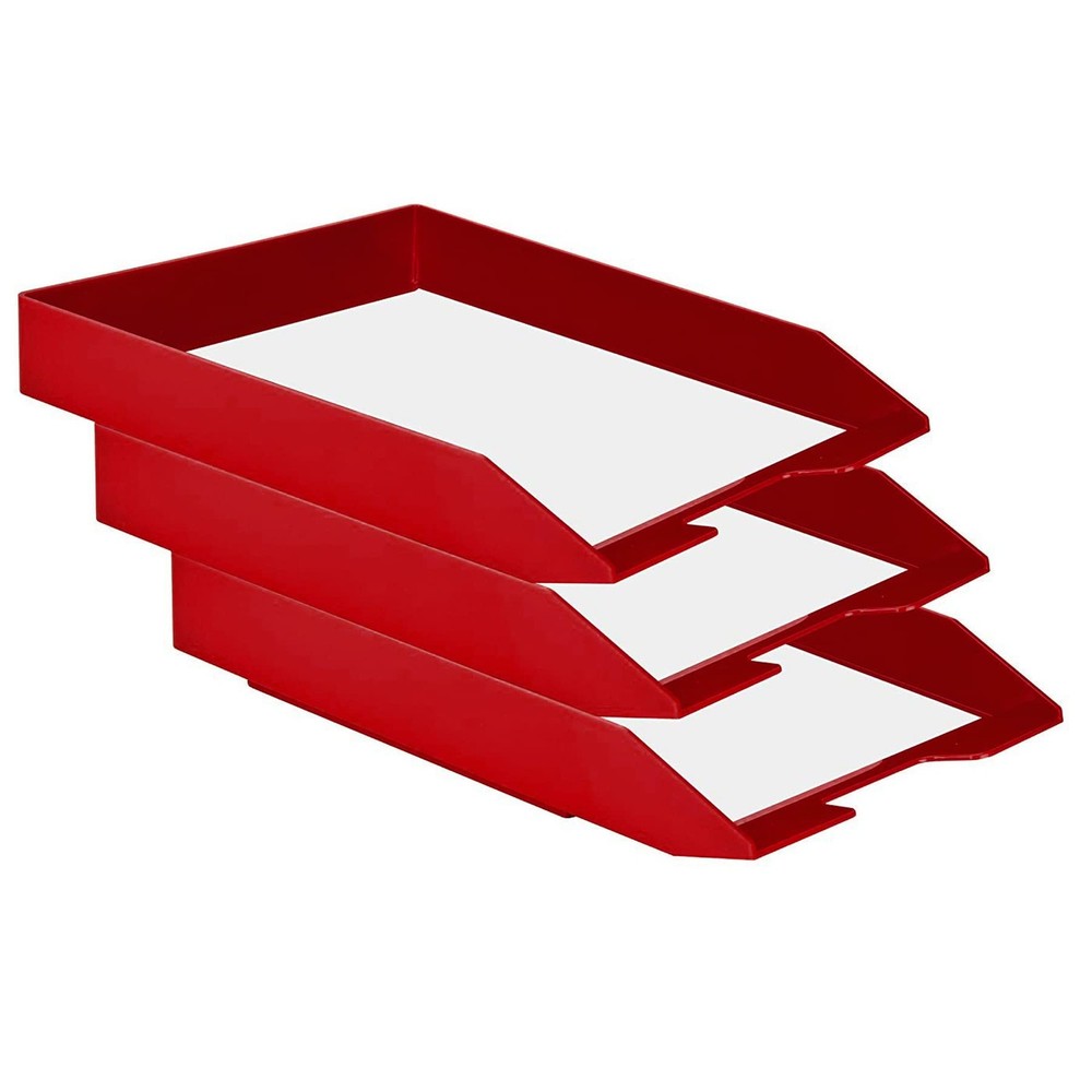 Stackable Letter Tray Front Load, Letter Size, Stacking Document Desk Office ...