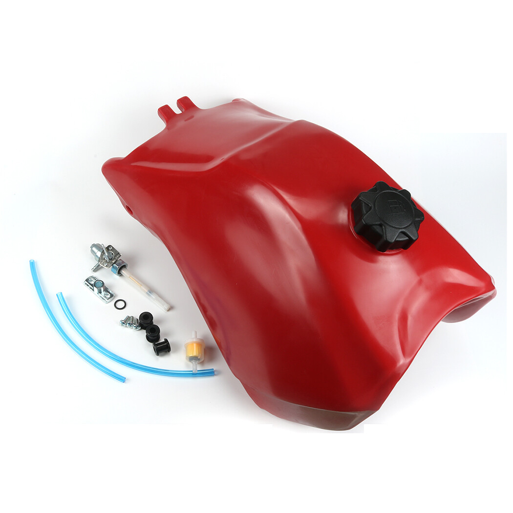 PLASTIC GAS FUEL TANK FOURTRAX Red with petcock for HONDA TRX300 TRX 300 93-2000
