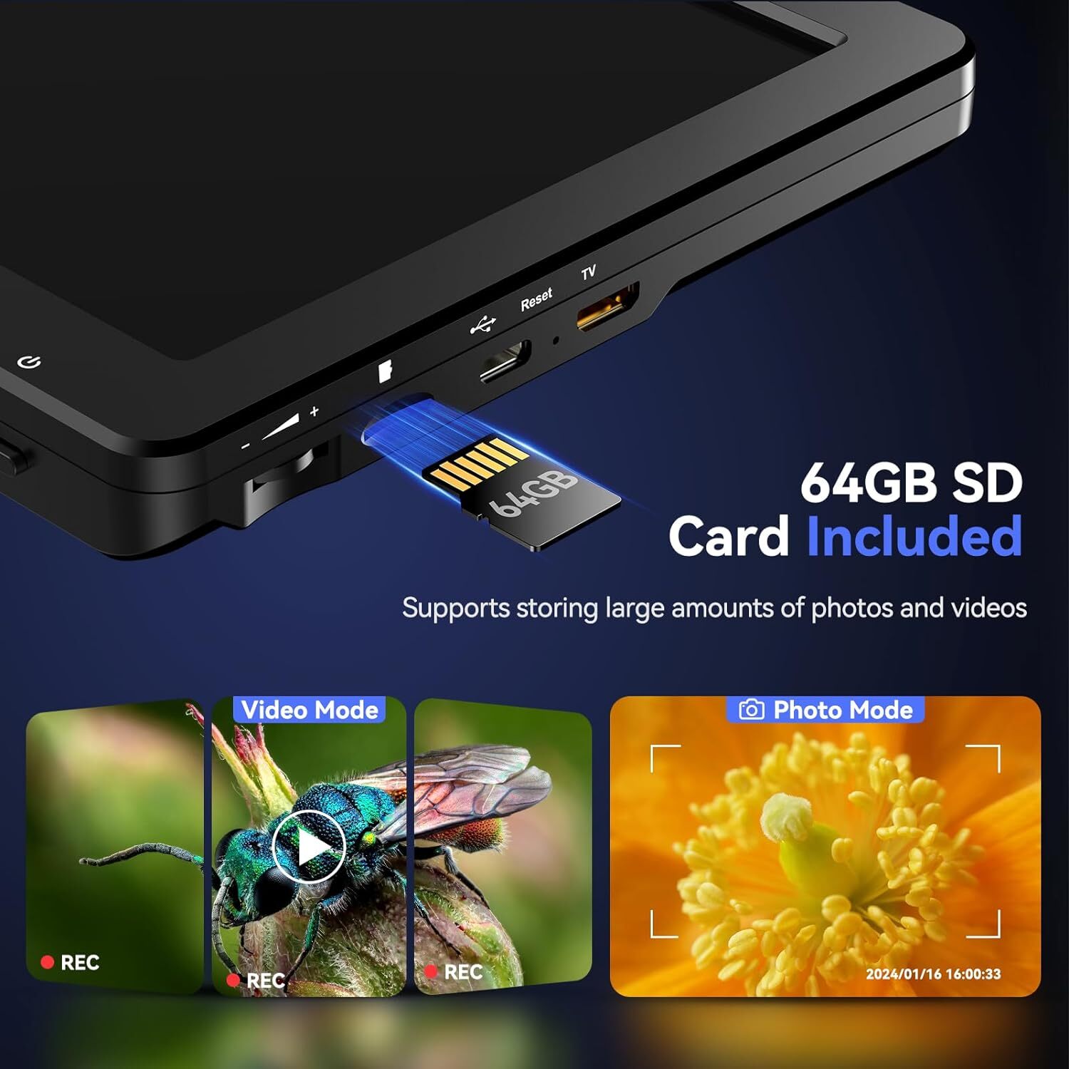 TOMLOV HDMI Digital Microscope 1500X 20MP 10.1" HD IPS Coin Microscope Magnifier