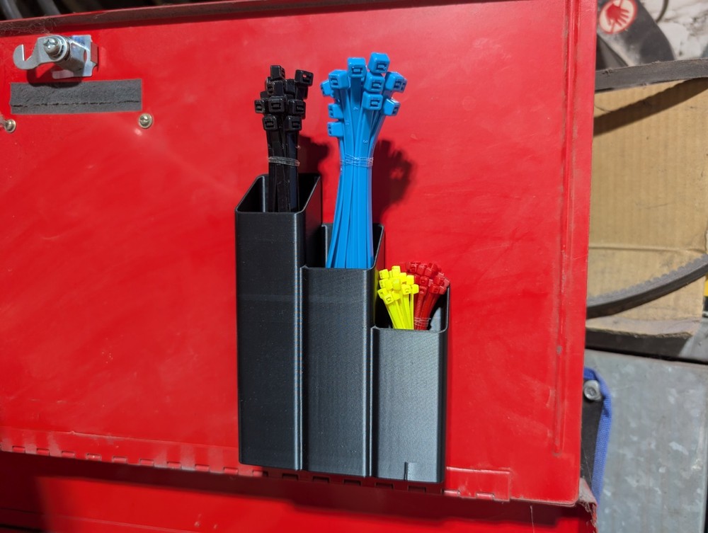 Magnetic Cable Tie Holder Storage Wall Mounted Multiple Colours Toolbox Addon