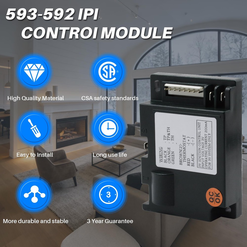 Fireplace Electronic IPI Control Module, Gas Fireplace Ignition Module for He...