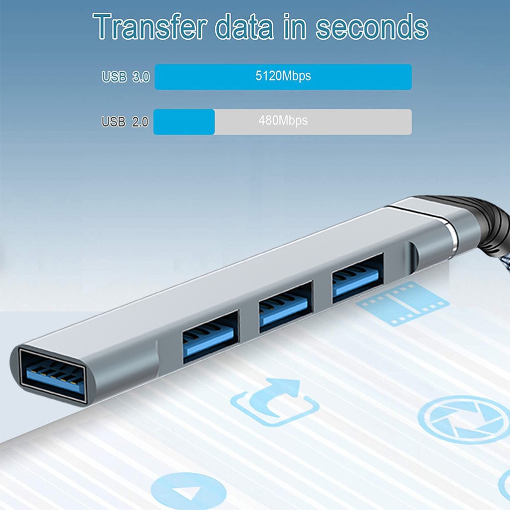 Computer Adapter Laptop Port USB Docking Station Hub Hubs for Computers