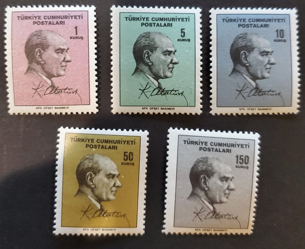 Turkey stamps Scott # 1689-1693 Mint never hinged