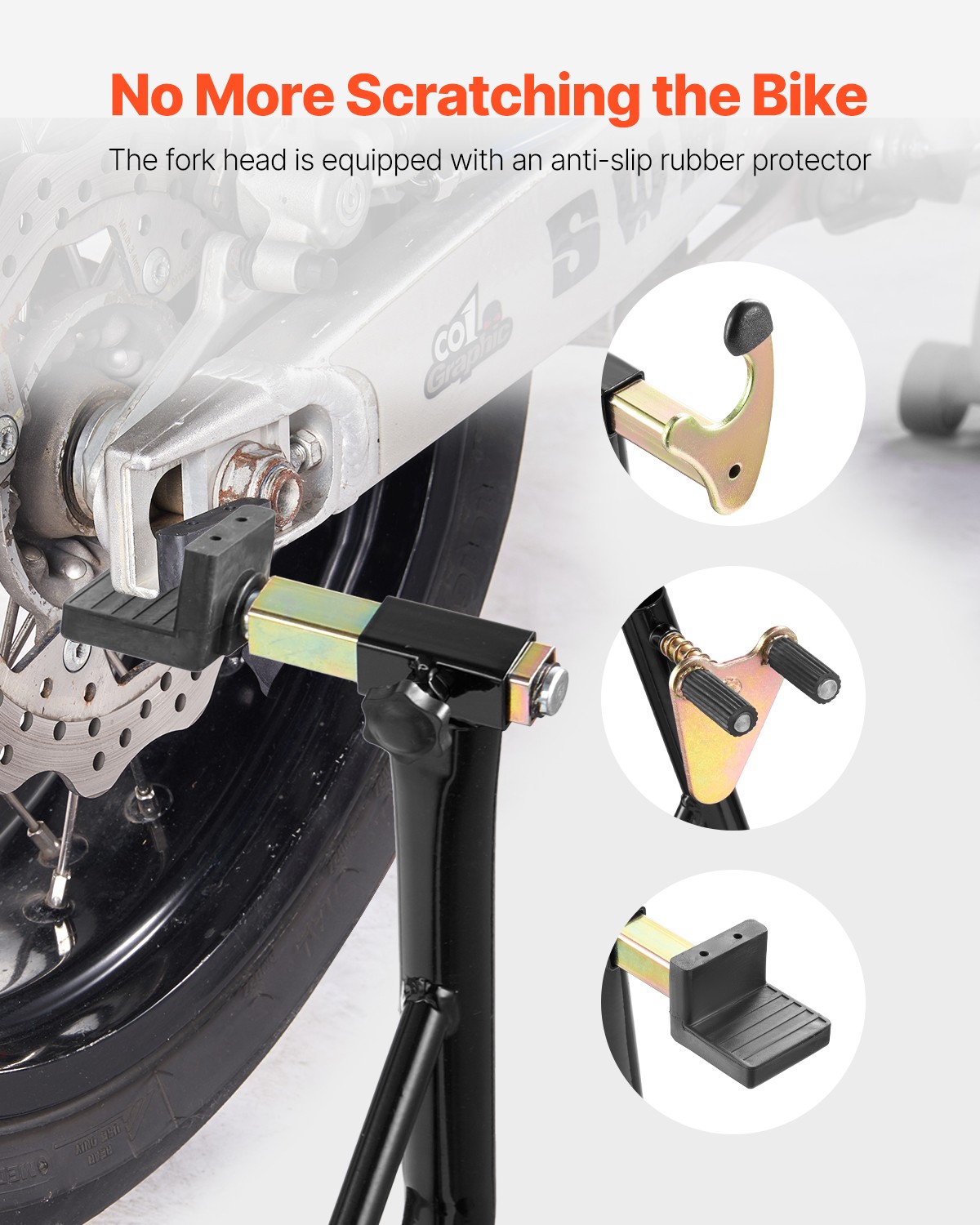 VEVOR Motorcycle Front & Rear Stand Lift 1100 lbs Spoolift Paddock Swingarm Arm