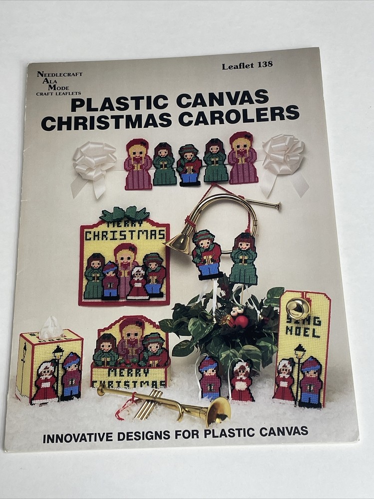 Needlecraft Christmas Carolers Leaflet 138 Plastic Canvas Pattern
