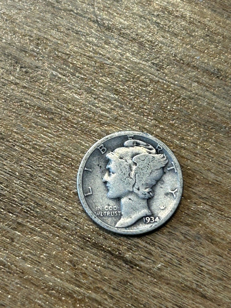 1934 Mercury Dime G+