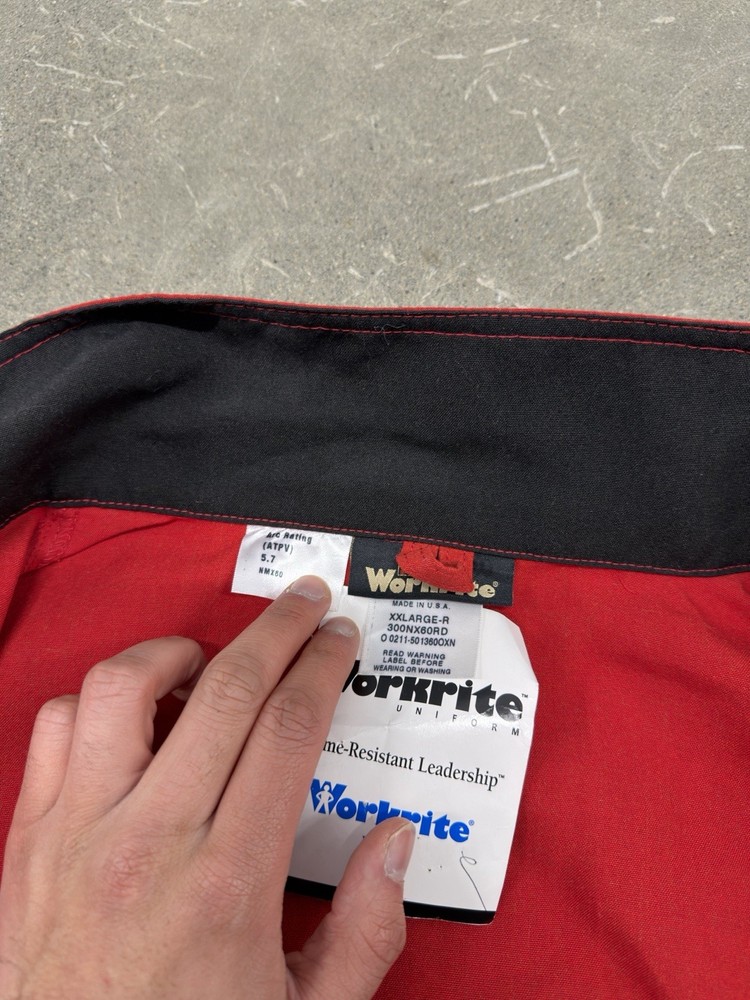 Workrite FR Red Jacket NMX Work Jacket Sz 2XL