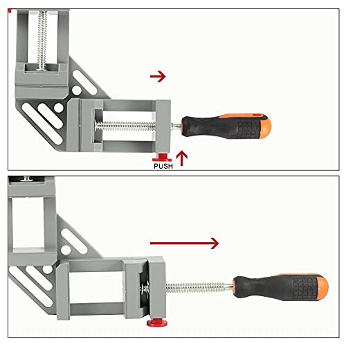 2 Pack Double Handle Corner Clamp 90 Degree Right Angle Corner Clamp With Adjust
