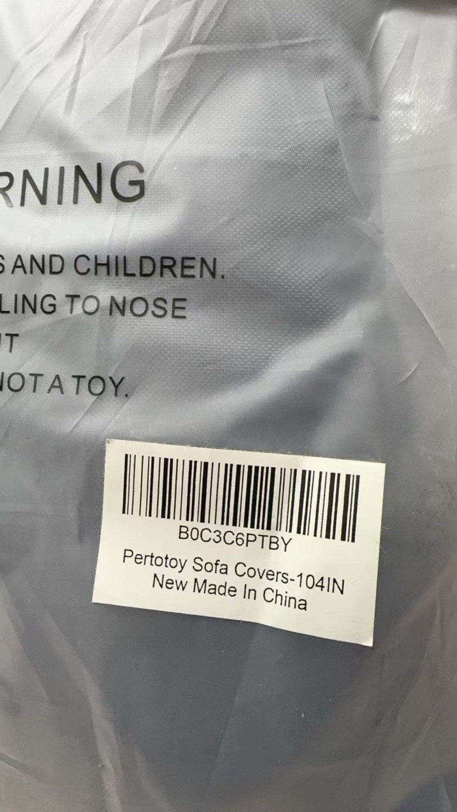 60in Outdoor Couch Cover Waterproof Patio Furniture Covers, 3-Seater Patio Sofa