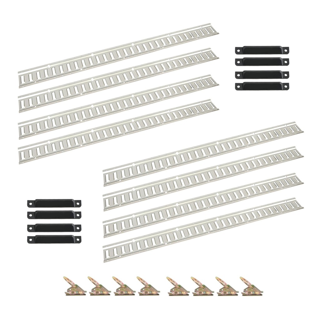 Fit For Enclosed Cargo Trailers 24PCS 5ft E Track Kit – Secure Tie-Down Rails