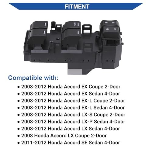Power Window Switch Control Button, Compatible with Honda Accord 2008-2012,