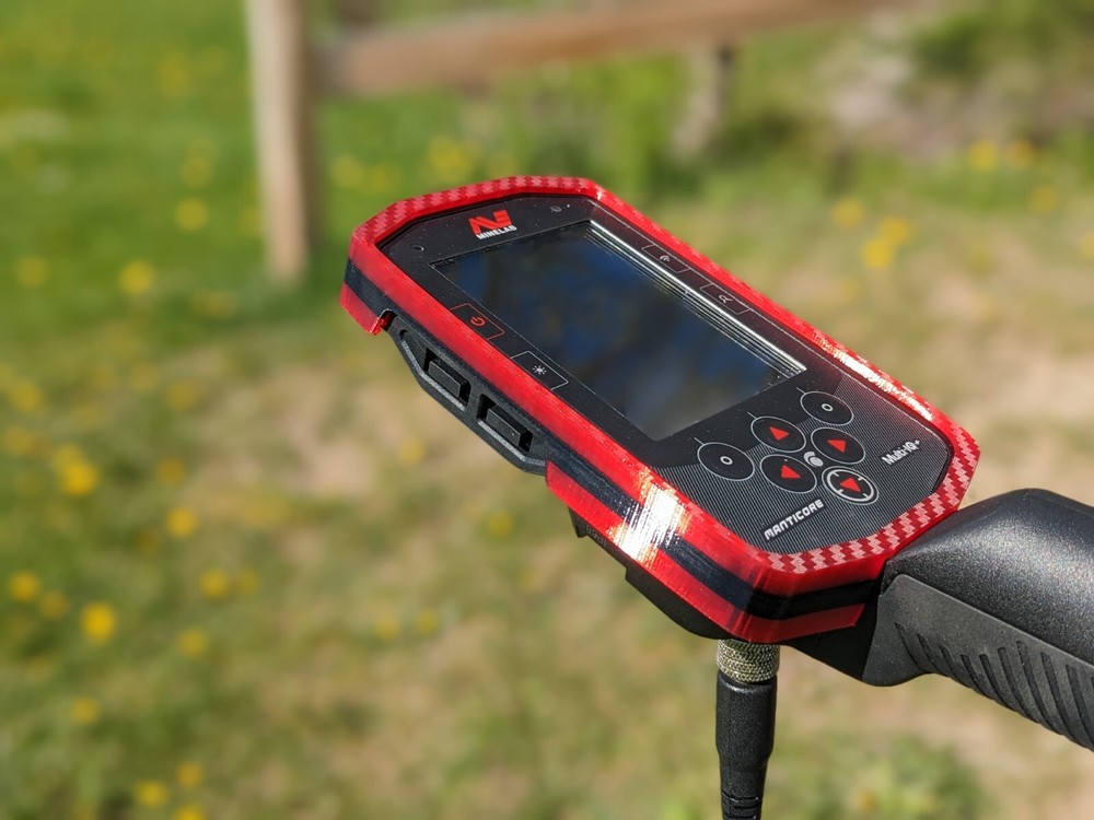 Minelab Manticore Two Tone Red/Black Rubber Protective Control Unit Cover. 