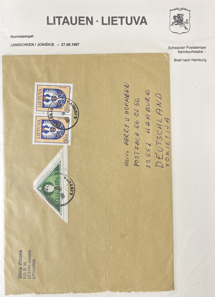 LITHUANIA 1990s/2009 Covers FDC x 19 Incl. Triangulars LA291