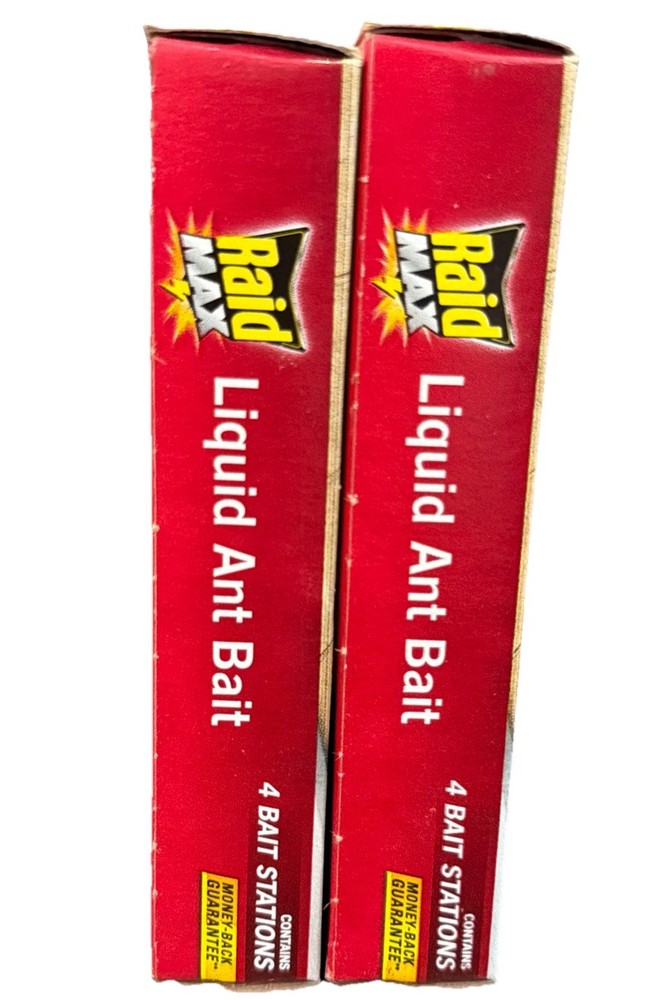 8 Raid Max Liquid Ant Bait Stations Kills Queen & Colony (2 Boxes x 4ct)
