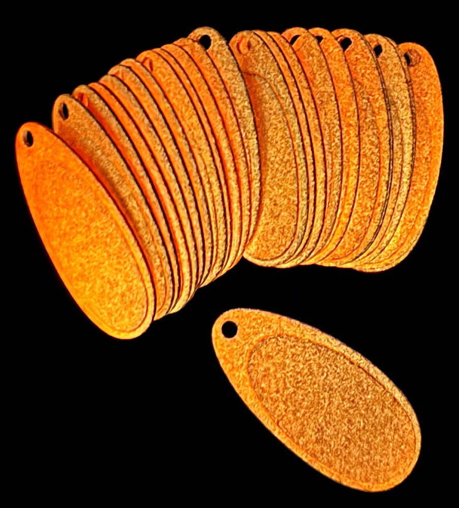 Pkg of 25 each Size 5 Premium .032 gauge French Blades/Glow (Luminous) Orange