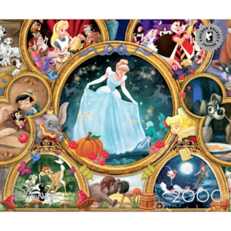 Disney Collage Jigsaw Puzzle - 2000pc: Problem Solving Fantasy Theme