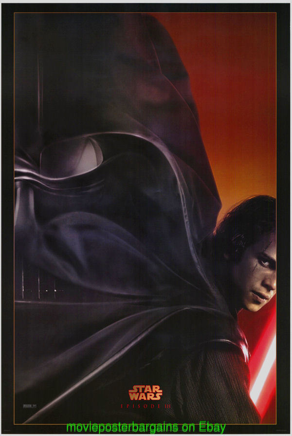 REVENGE OF THE SITH MOVIE POSTER Episode 1 DS 27x40 Advance Style STAR WARS