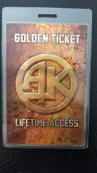 ALMOST KINGS - ORIGINAL GOLDEN TICKET FOR ANY SHOW, EVER LAMINATE BACKSTAGE PASS