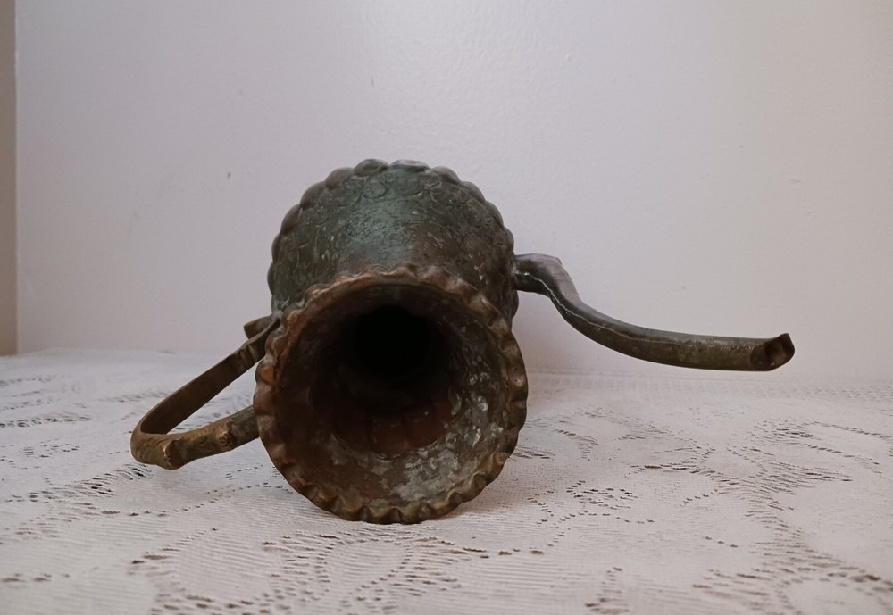 Antique Hand Hammered Middle Eastern Copper Water Pitcher, Egypt