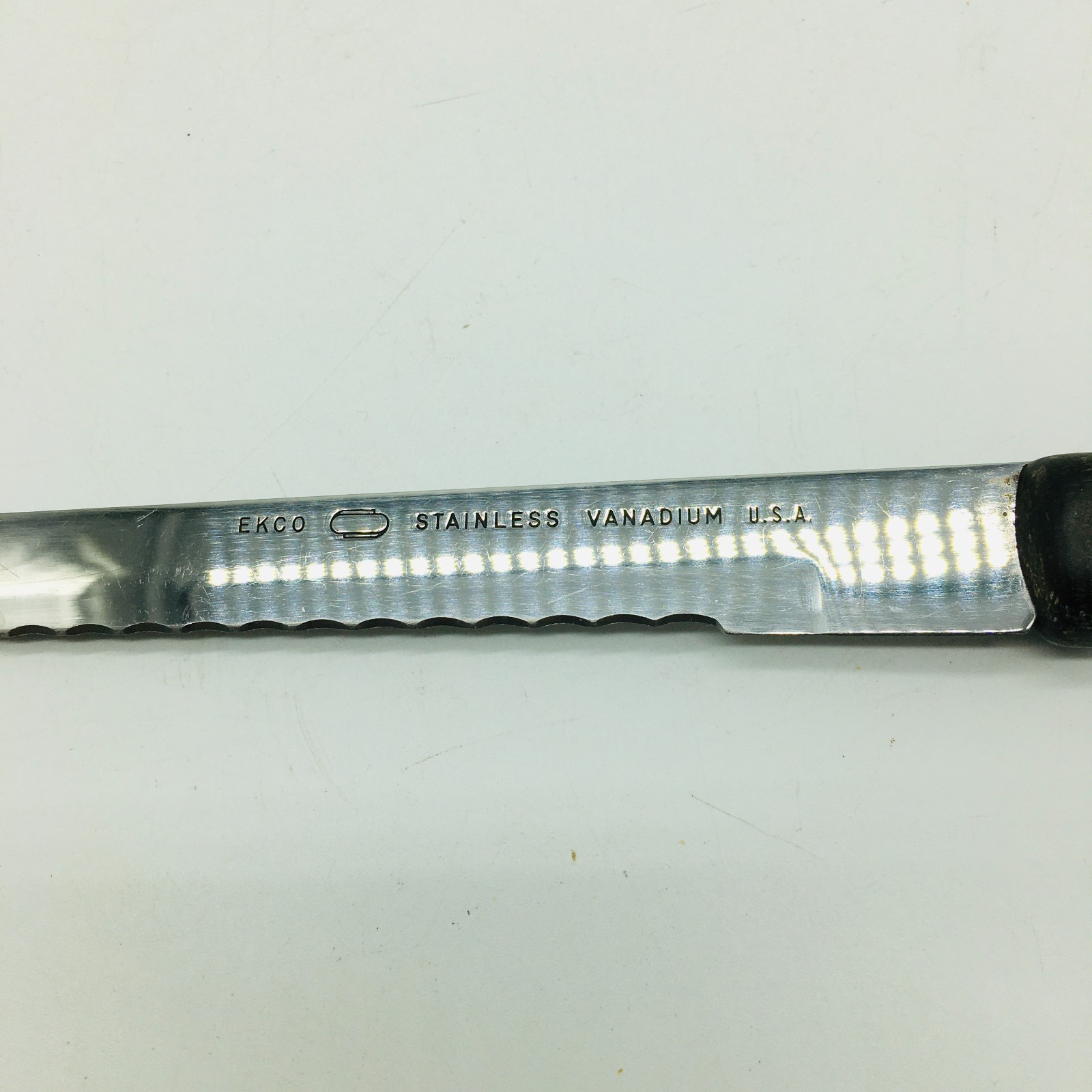 EKCO Stainless Vanadium Knife 14 In USA Vtg Cooking Bread Kitchen