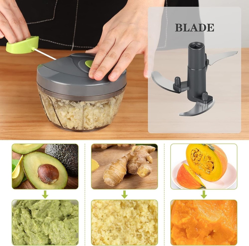 Efficient 500ml Hand String Vegetable Chopper - Perfect for Quick Meal Prep
