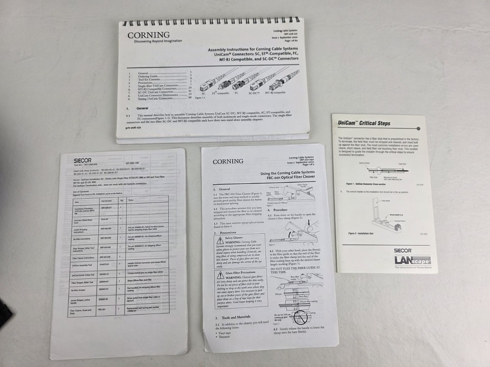 Corning Cable Systems Siecor LANscape Kit TKT-UNICAM