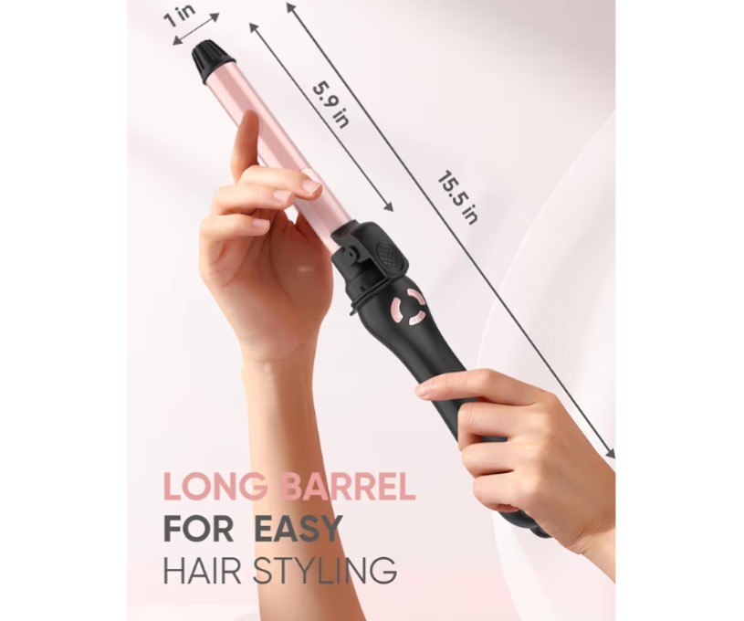 New Version Lanvier Rotating Curling Iron 1 Inch Automatic Curling Wand