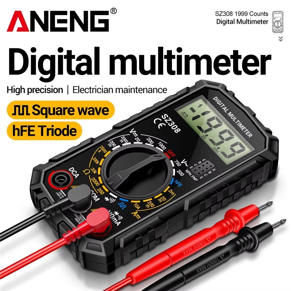 ANENG SZ308 1999 Count Digital Multimeter AC/DC High-Precision Multi-function Vo