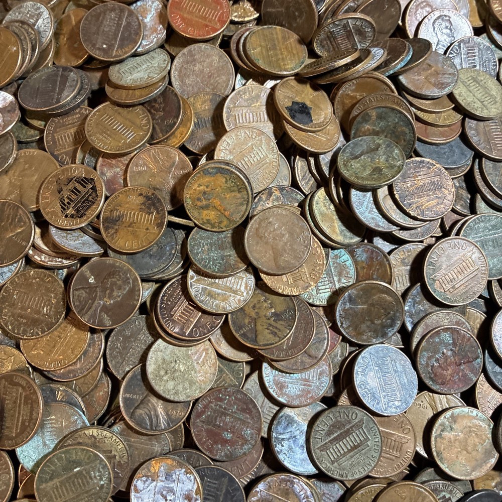 Copper One Cent Coins~~~25LBS~~~Culls, Discolored~~~Please Read Description