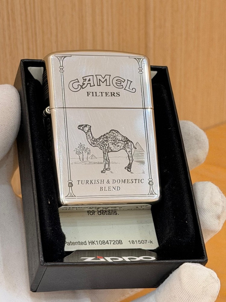 Zippo Lighter CAMEL BOX Silver + New Box