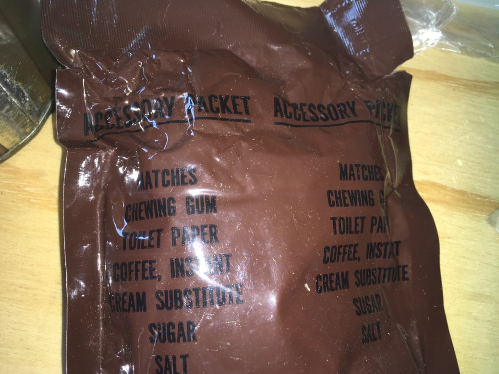 Vtg US MILITARY Meal Combat Individual B-1 Unit C RATION Pork Slices With Juices