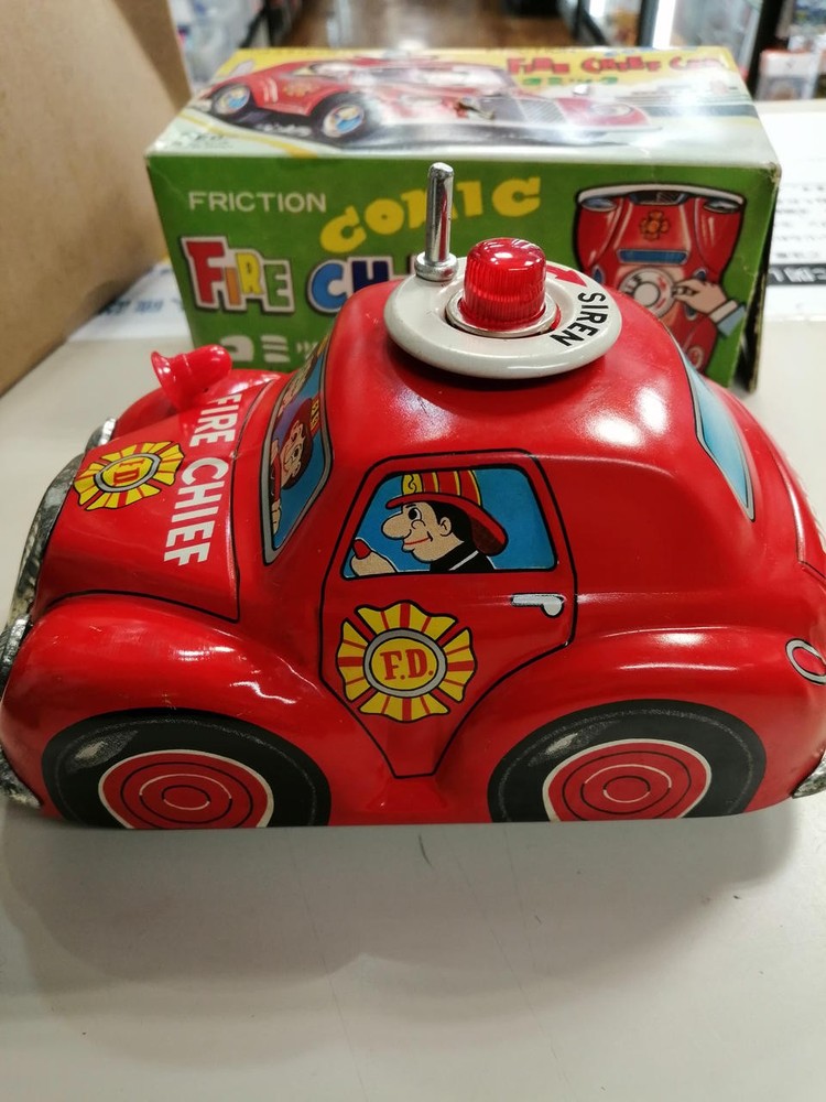 Okayasu Comic Fire Engine Tinplate