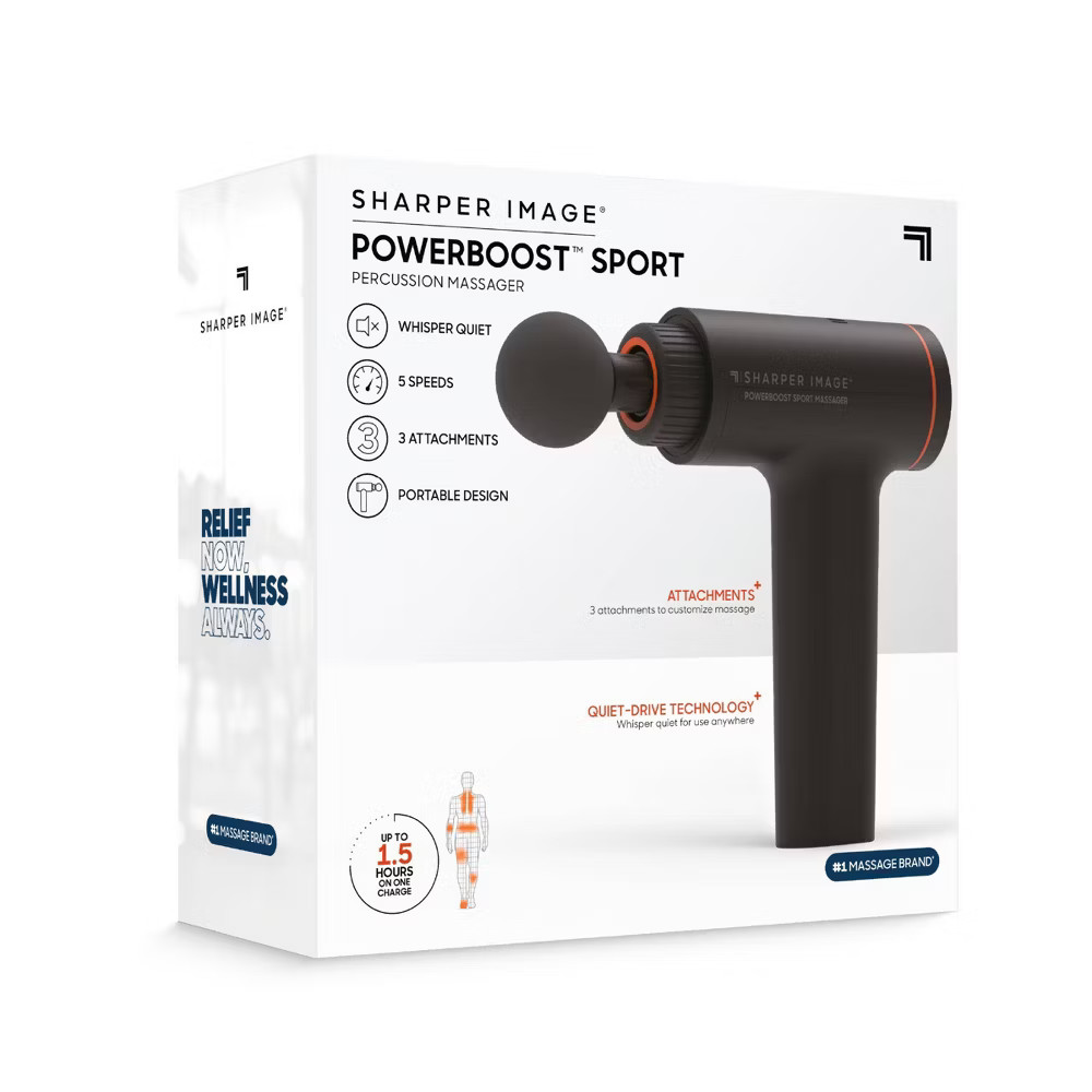 Sharper Image Powerboost Sport Percussion Handheld Massager: Metal