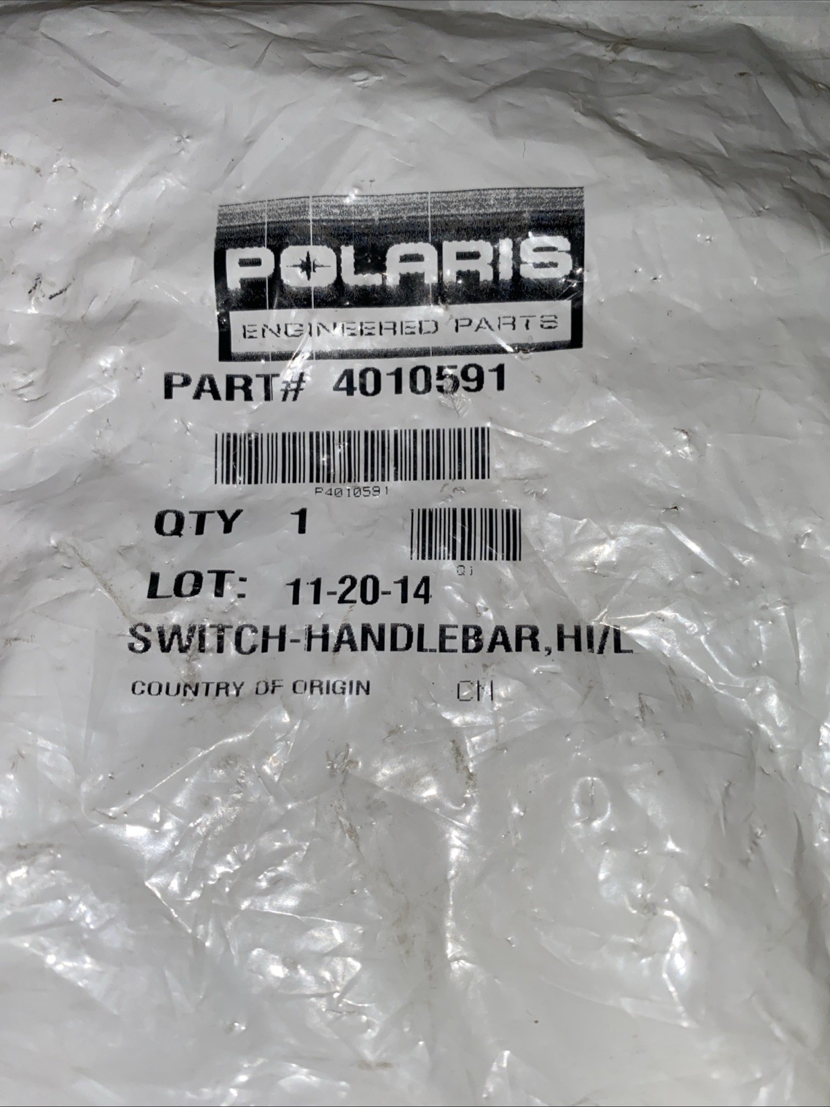 Polaris 4010591 Handlebar Hi Lo Beam Light Kill Stop Switch 2001-05 Sportsman