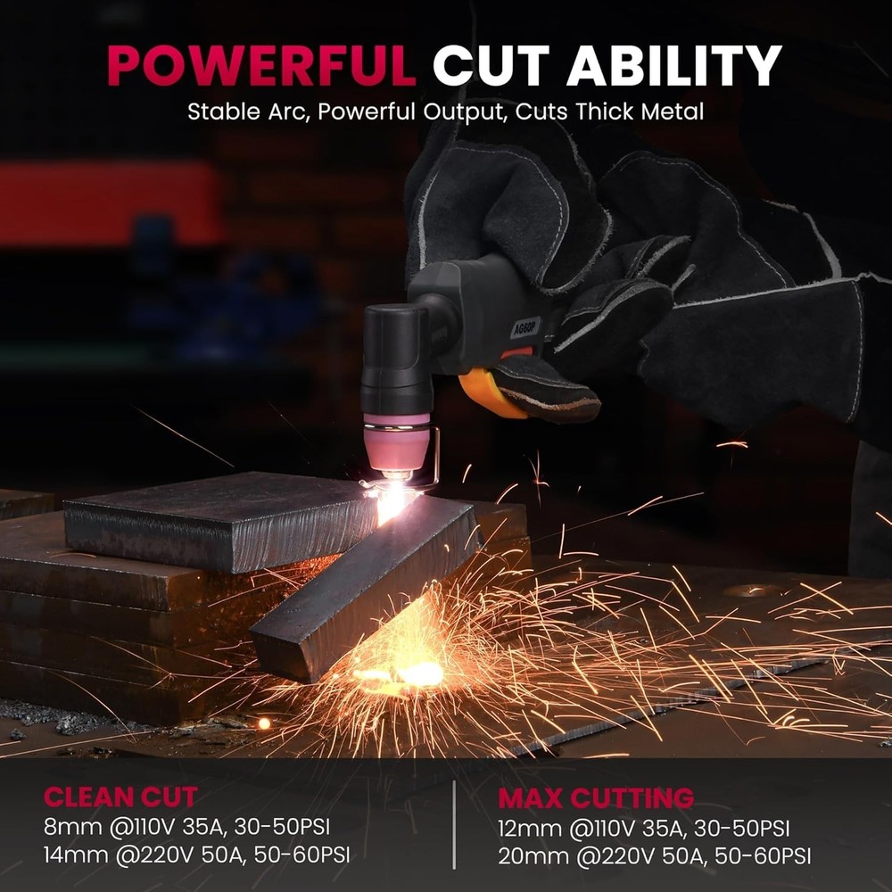 Portable Plasma Cutter Machine with Air Sensor and Adjustable Pilot Arc Feature