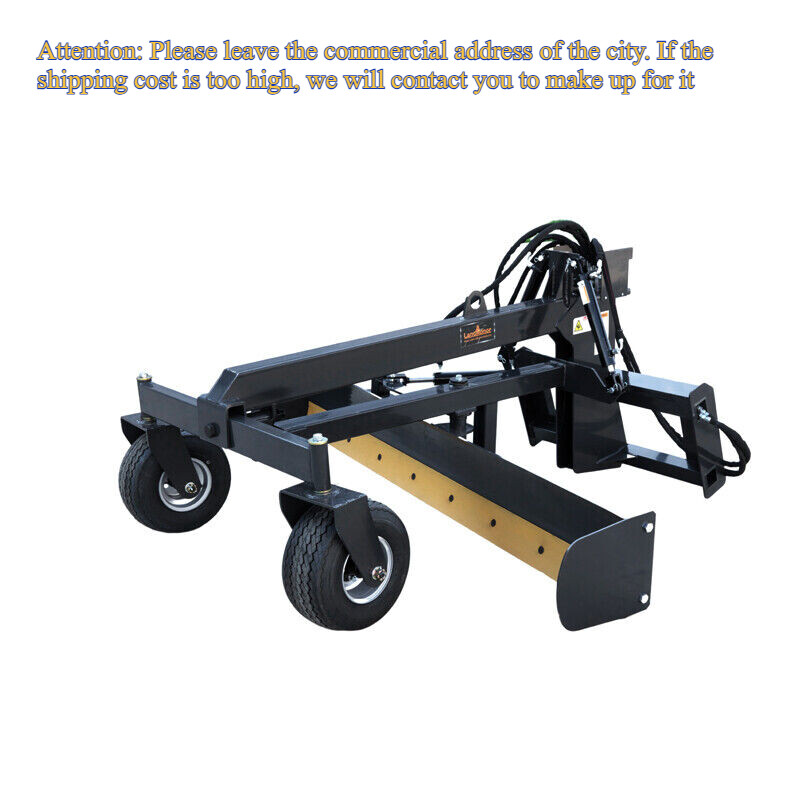 Wolfequip 96'' Skid Steer Grader Grading Quick Attach Hydraulic Blade Attachment