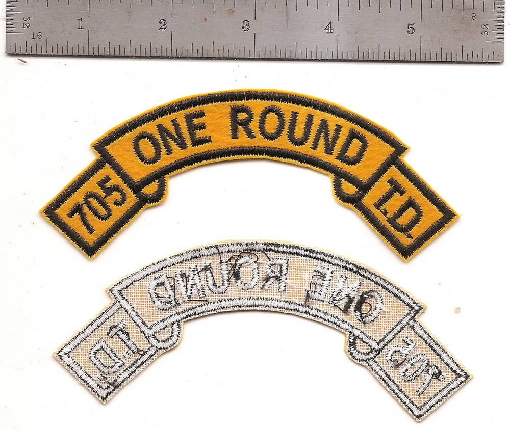 #344 US ARMY 705 TANK DESTROYER TAB ONE ROUND PATCH