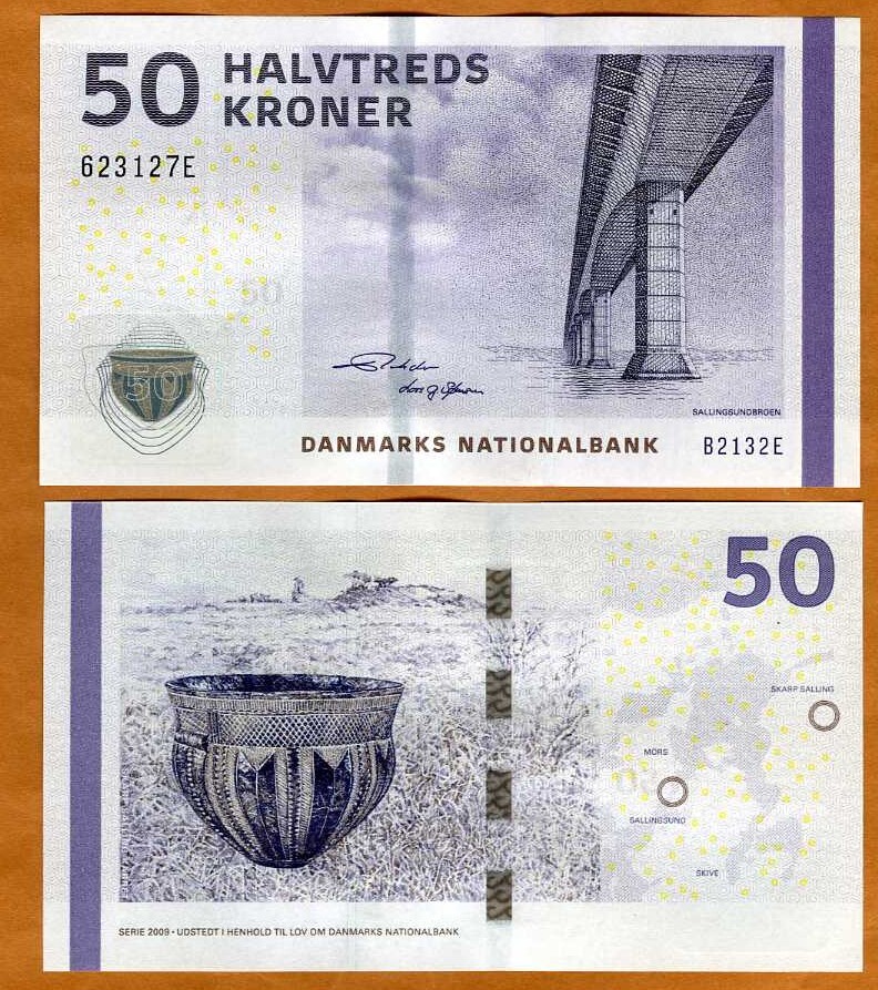 Denmark, 50 Kroner, Serie 2008, dated 2013, P-65, UNC
